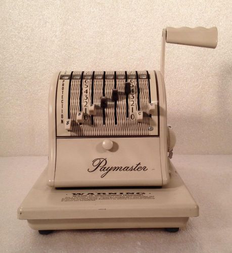 Paymaster X-2000 Payroll Machine 2 Keys + Cover Vintage 1960&#039;s Office Checks