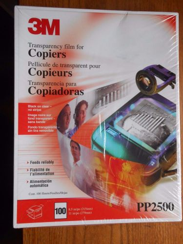 NEW 3M PP2500 Transparency Film For Copiers 100 Sheets Factory Sealed
