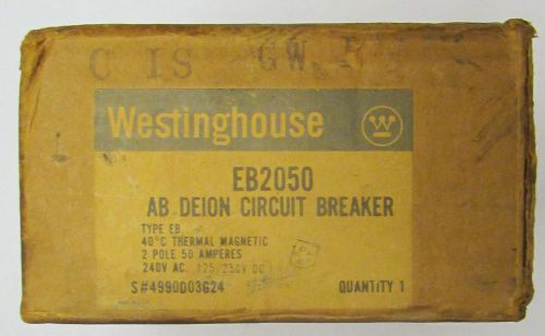 Westinghouse Type EB Circuit Breaker 2 Pole 50 Amp EB2050