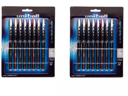 5 packs Uni-Ball Vision Elite Micro Point Rollerball Pens 0.5MM Colored Ink New