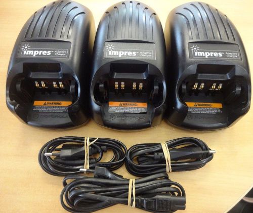 Lot of 3 motorola wpln4114ar impres adaptive charger xts5000 xts3000 xts2500 for sale