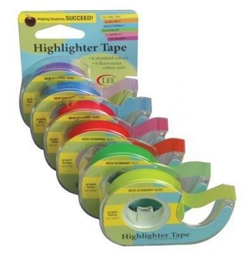 Lee Products Co. 1/2-Inch Wide 720-Inch Long Removable Highlighter Tape, Economy
