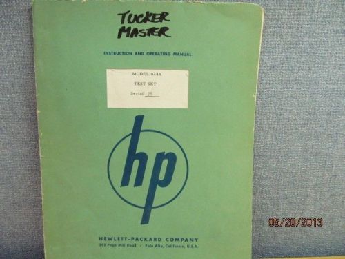 Agilent/HP 624A Test Set (Serial 78) Instruction and Operating Manual/schematics