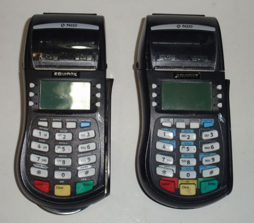 2  equinox t4220 credit card terminal, hypercom for sale