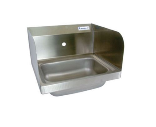 14&#034; x 10&#034; stainless steel hand sink, w/ dual side splashes bbkhs-w-1410-1-ss for sale
