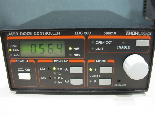 THORLABS LDC500 LASER DIODE CONTROLLER 500MA  #955