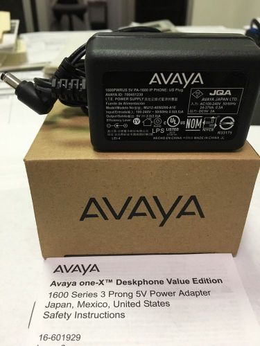 Avaya 1600 Series 5V Power Supply Adapter (700451230) - 1600PWRUS - NEW!
