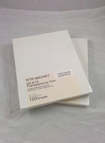 Thermal Transparency Film Precision Graphics 2 Packs, 100 Sheets Ea (200 total)