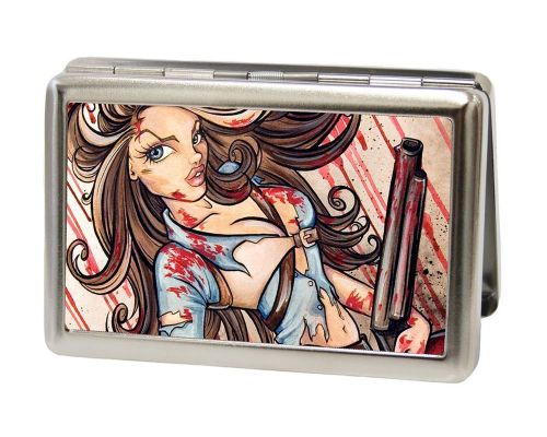 Sexy Ink Girls Metal Multi-Use Wallet Business Card Holder - Ash