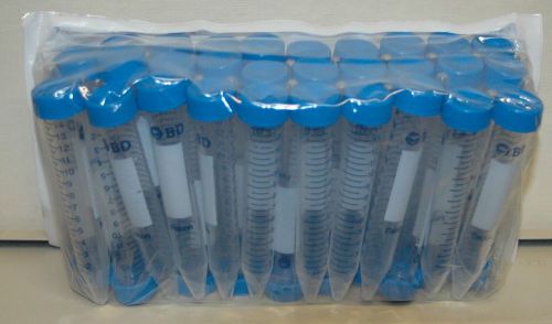 Pack of 50 bd falcon 352096 centrifuge tubes, 15 ml, polypropylene - new/sealed for sale