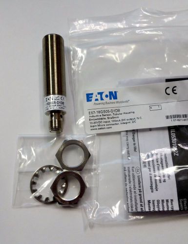 Eaton E57-18GS05-D1DB Inductive Sensor Tubular Housing Embeddable 10-30 VDC 4Pin