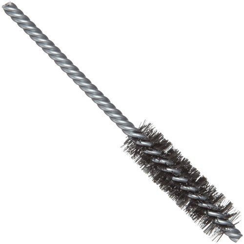 Weiler power tube brush, steel, round shank, double stem, double spiral, 5/8&#034; for sale