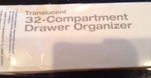 Translucent 32-Compartment Drawer Organizer 18&#034;x13-1/2&#034;x2-3/4&#034;H