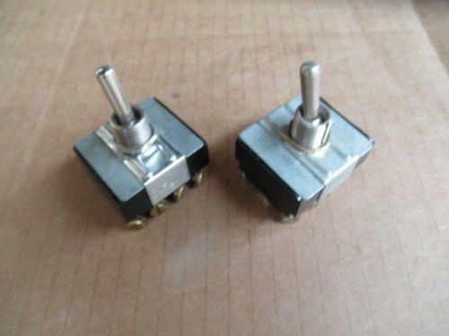 TWO CARLING 1,2,3 PH PHASE TOGGLE SWITCH ON/ON DOUBLE THROW 4POLE