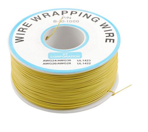 1pcs 0.25mm Wire-Wrapping Wire 30AWG Cable 250m yellow