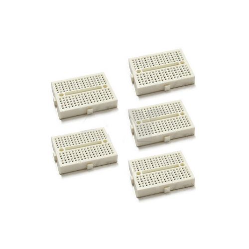 5x Mini Solderless Raspberry Breadboard for Arduino 170 Tie-points White LJN