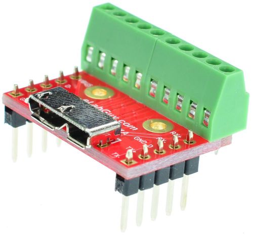 Micro usb 3.0 type b female socket breakout board, elabguy usb3µ-bf-bo-v1a for sale