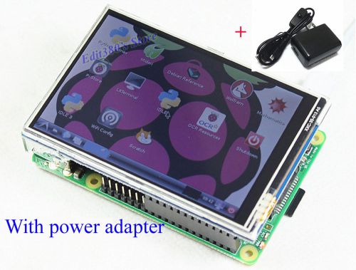 3.5&#034; Raspberry Pi 2/B+/B/A+ Touch Screen Monitor 480x320 LCD with Case+Adapter