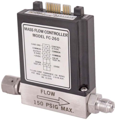 Tylan FC-260V 50-SCCM 150 PSIG N2 Gas MFC Mass Flow Control Controller Unit