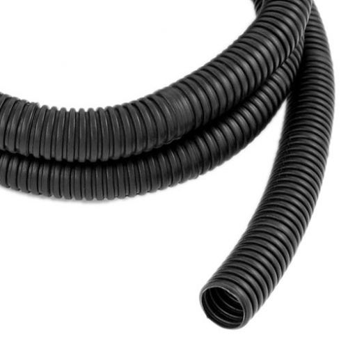 Black plastic 20mm inner dia flexible corrugated conduit tube 5ft gy for sale