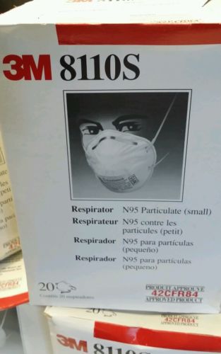 3M 8110S Particulate Respirator Mask N95 (75 masks total) (Smaller than 8210)