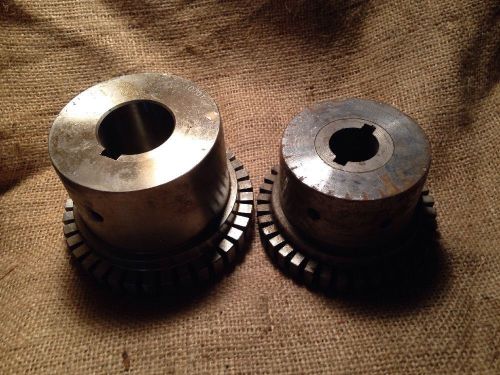 Lot Of 2 Coupling Hubs - FALK 1070T 1-1/2 IN Bore &amp; Unmarked 1IN Bore