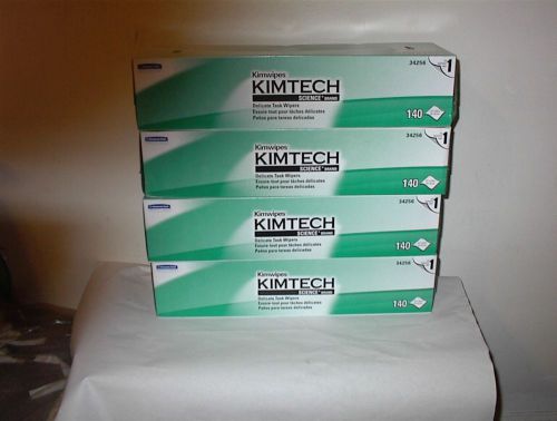 4 Kimtech SCIENCE BRAND  Delicate Task Wipes 140 PER BOX U GET 4 BOXES SHOWN