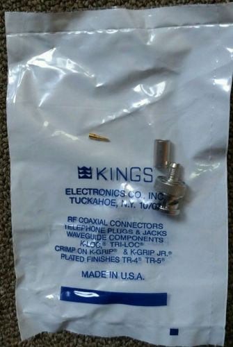 ALOT OF (32) KINGS RF COAXIAL CONNECTOR TELEPHONE PLUGS.... NEW IN BAG NEW