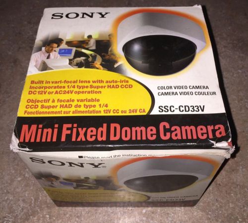 NEW Sony Ssc-Cd33V Security Fixed Dome Color Camera CCTV