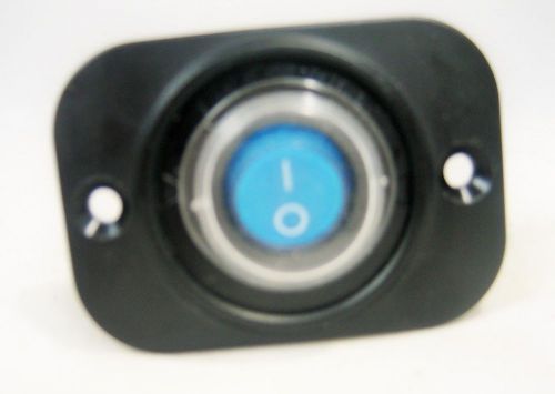 Covered waterproof rocker toggle switch spst marine socket 12v panel lighted blu for sale
