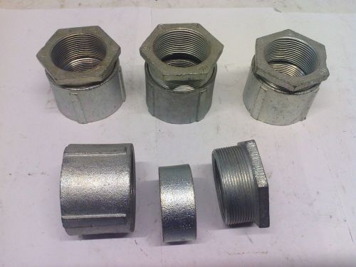 3pc 1 1/2 galvanized pipe union lot of 4 for sale