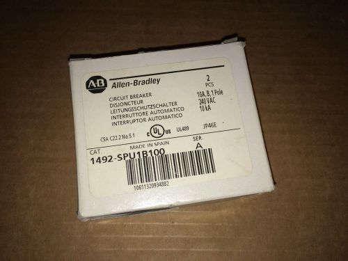 Allen Bradley 1492-SPU1B100 1 Pole 240VAC 10A Circuit Breaker