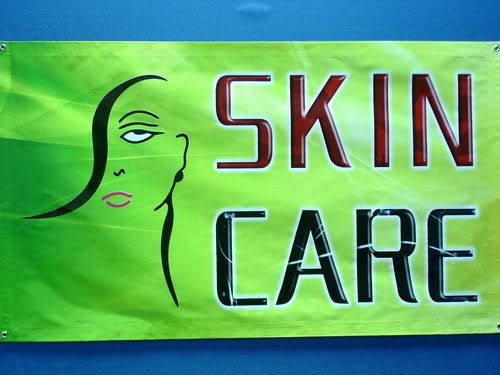 Z051 open skin care beauty salon shop banner shop sign for sale