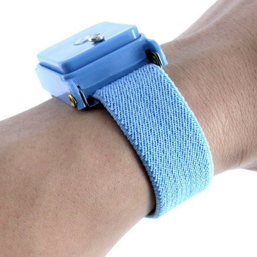 1pc new blue facility anti-static esd safe cordless wrist strap for sale