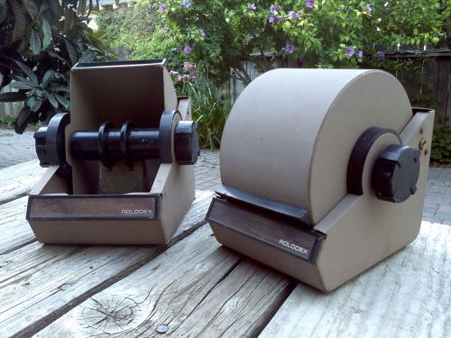 Vintage Metal Rolodex (2)  with Spinner and Divider Tabs No Key Secaucus NJ