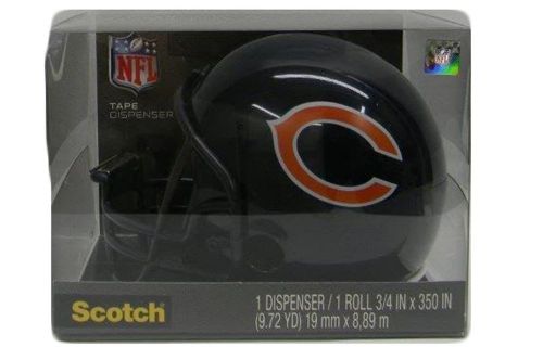 3M Scotch PDQ Dispenser W/ Magic Tape 3/4 X 350 Inch In A Helmet Chicago Bears