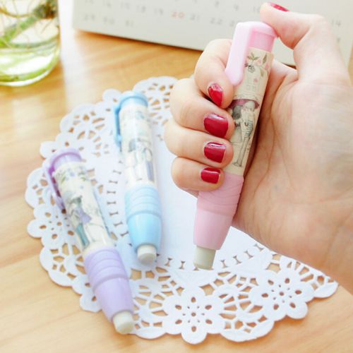 Fashion Students Pen Shape Eraser Rubber Stationery Kid Gift Toy Cute Useful Hot