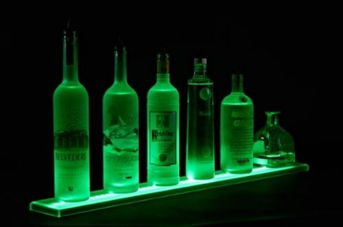Led liquor shelf and bottle display (3 ft length) - programmable shelving wall for sale