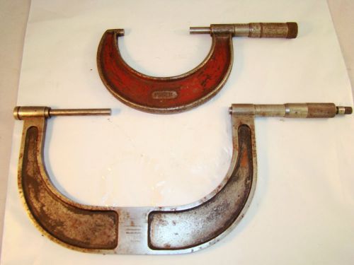 Vintage brown &amp; sharpe no.55 and starrett 436 micrometers for sale
