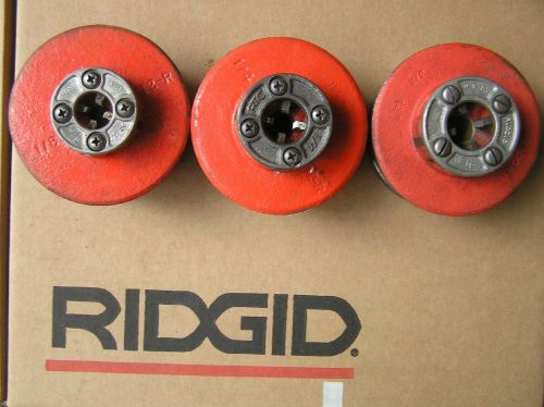 Ridgid die heads 12r 1/8&#034; 1/4&#034; &amp; 3/8&#034; for sale