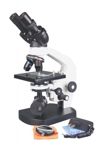 800x Binocular Vet Lab Cordless LED Medical  Microscope w Rechargeable Battery