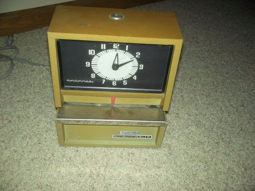Vintage Cincinnati Job Card Recorder Wall Mount  Time Clock Punch FOR PARTS