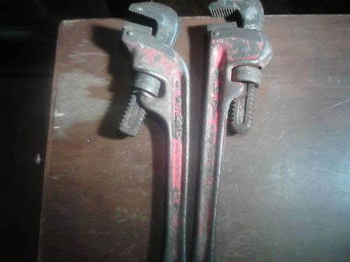 2 Vintage Ridgid Pipe Wrenches 14 - E 14 USA