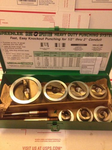 Greenlee slug splitter 7307 stainless steel knockout punch set 1/2-2&#034; #4578 for sale