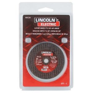 Lincoln electric kh134 abrasive cut-off wheel, 25000 rpm, 3&#034; diameter x 1/8&#034; for sale
