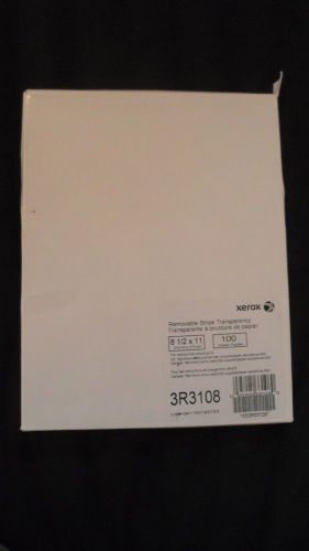 Brand New 100 Count Xerox Removable Stripe Transparency Paper 8.5&#034; x 11&#034; 3R3108