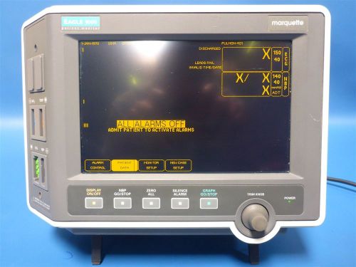 Ge marquette eagle 3000 patient monitor spo2 temp ecg nbp w/ cables for sale
