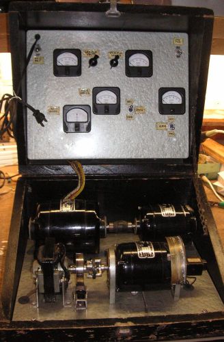 Bodine electric motor demonstrator, diehl tachometer, meters, switches for sale