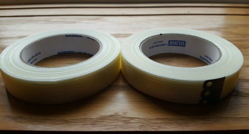 2 Rolls STRAPPING TAPE - 1&#034; x 60 yds - great for consolidating shipments