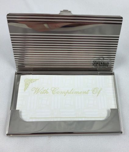Pocket Stainless Steel &amp; Metal Business Card Holder Case ID Credit Wallet Silver